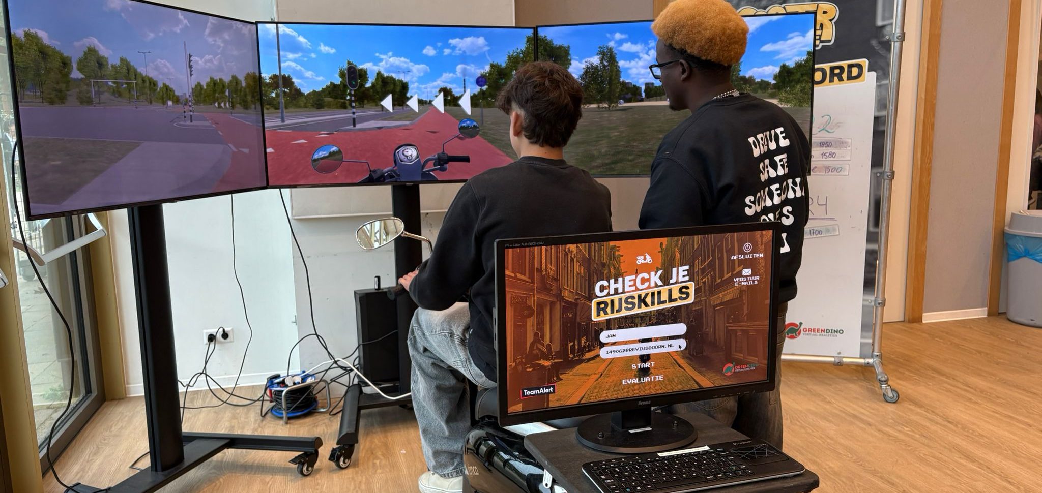 Oefenen in een scooter simulator met teamAlert